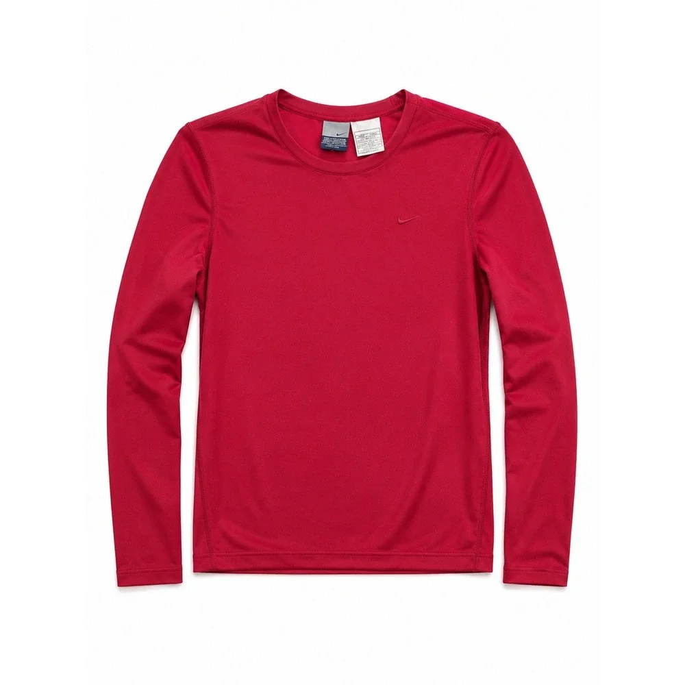 Nike Dri-FIT Women's Red Long Sleeve Athletic Performance Shirt Size (L)